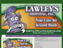 Tablet Screenshot of lawleysdisposal.com